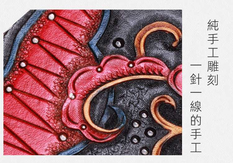 手工皮雕手拿包 女式孔雀錢包 頭層牛皮長款皮夾 樹膏皮手包 高端大容量復古錢夾 真皮包包