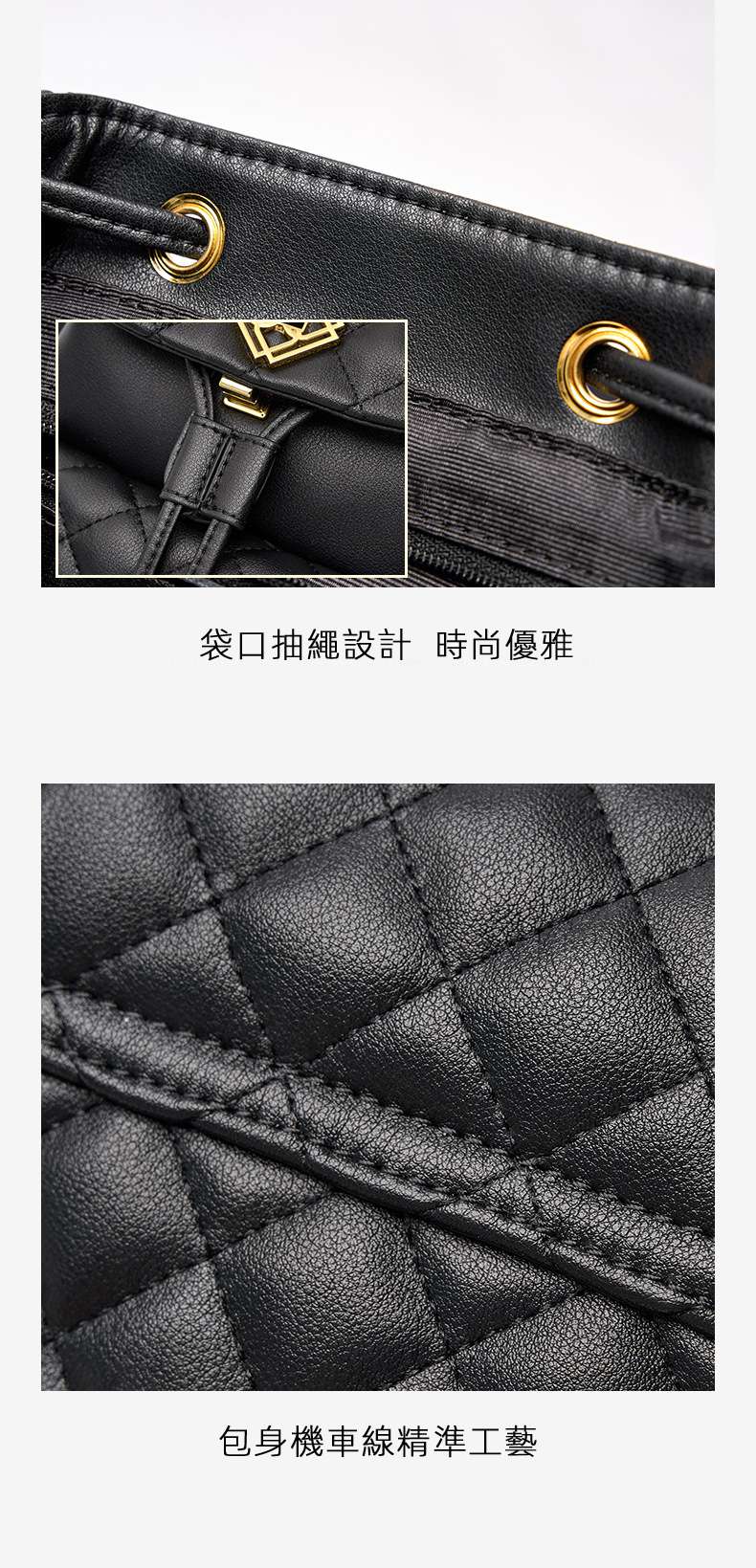 多功能背法 真皮菱格後背包 女生單肩背包 牛皮雙肩包 新款時尚高級感書包小背包  真皮包包