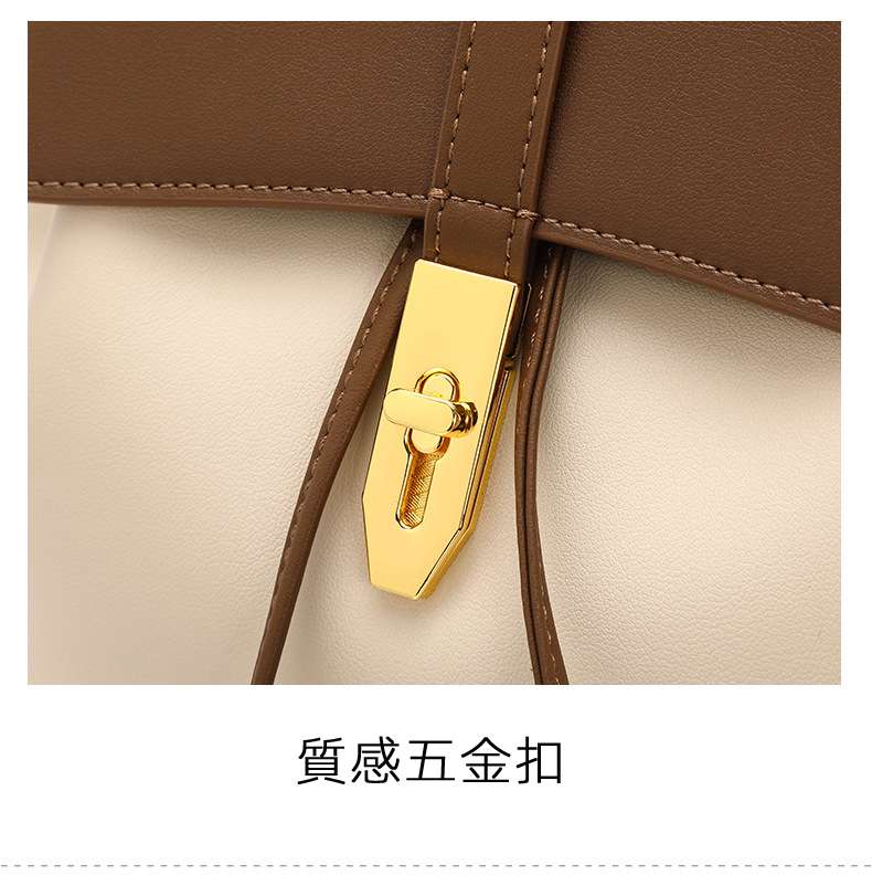 真皮雙肩包 新款潮時尚後背包 女生雙肩背包 大容量牛皮學生書包 女大學生背包 真皮包包