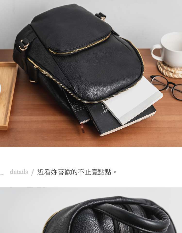 潮流英倫風後背包 女士雙肩包 個性頭層牛皮學生書包 歐美風格女性旅行背包 真皮包包