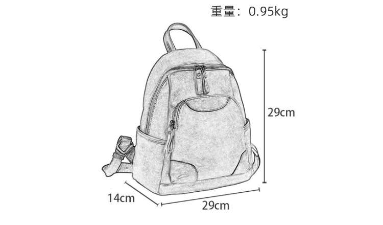 原創手工文藝復古後背包 真皮大容量雙肩背包 個性高級感休閒女包書包植鞣皮旅行背包 真皮包包