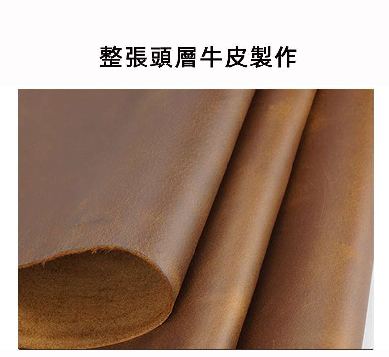 多層袋瘋馬皮手提包 大容量頭層牛皮公事包 商務15.6吋筆電包 公文包電腦包斜背包行李手袋 真皮包包