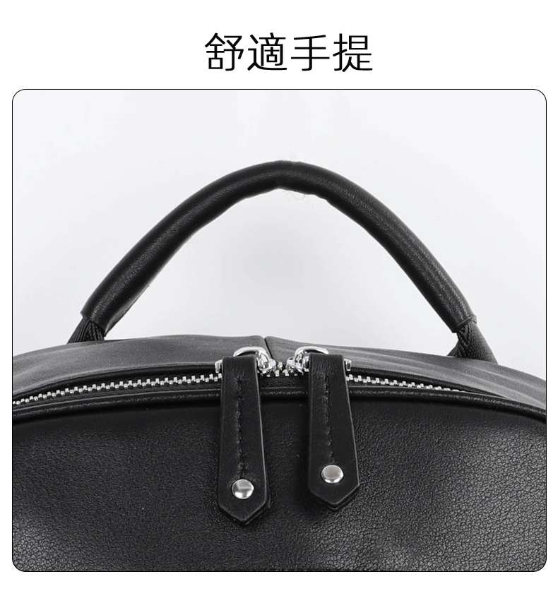 潮流時尚後背包 頭層牛皮雙肩包 男款真皮辦公電腦背包 休閒輕便青年商務大容量旅行背包 真皮包包