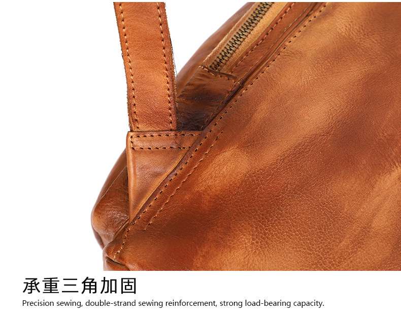 歐美復古擦色男士後背包 真皮雙肩包 頭層牛皮旅行包 學生書包筆電背包  真皮包包
