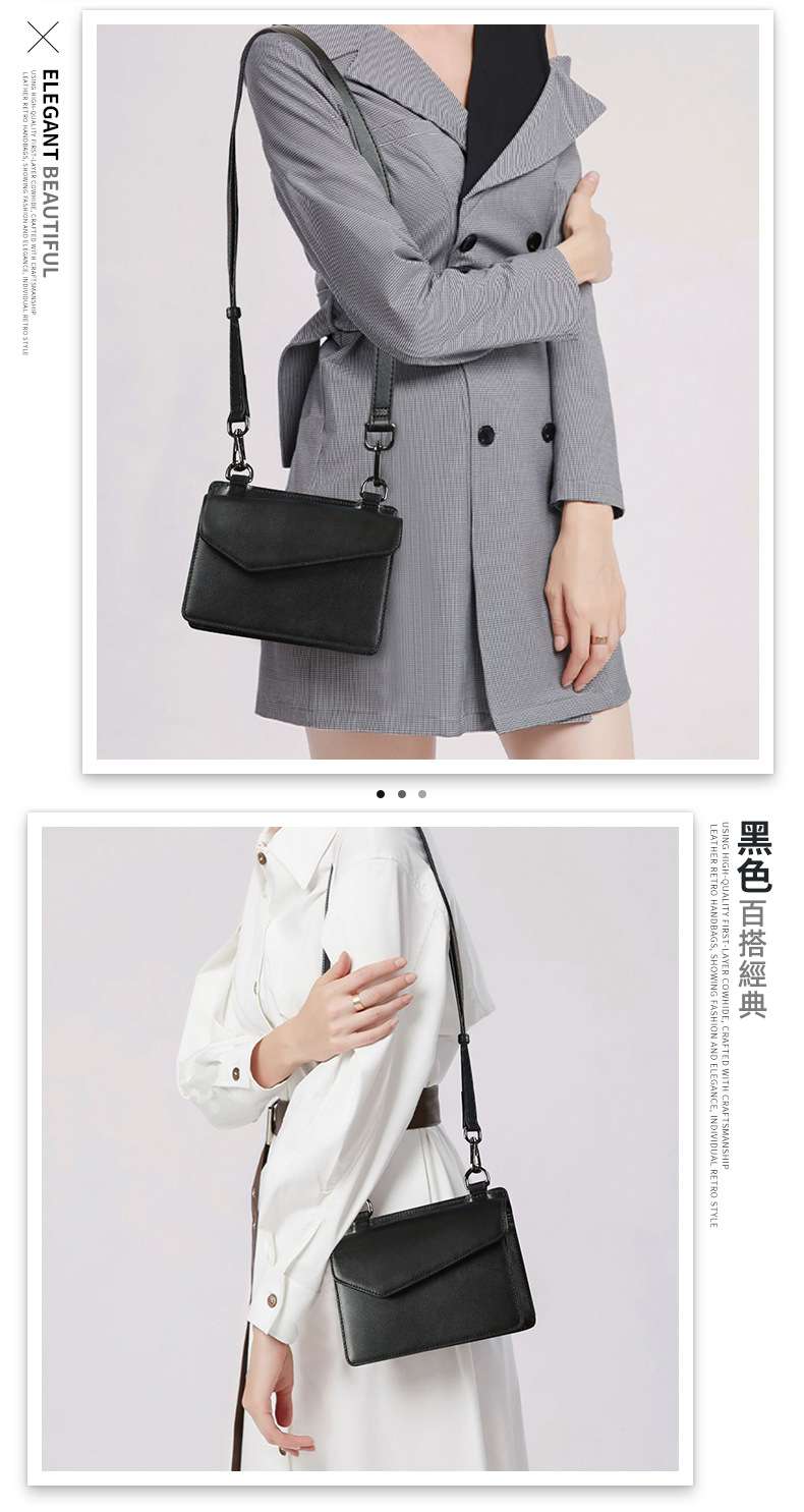V型翻蓋 女士簡約真皮頭層納帕牛皮斜背包 百搭腋下包 通勤逛街斜挎包單肩包 輕盈包  真皮包包