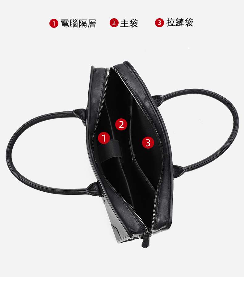 植鞣皮男士手提包 真皮休閒大容量頭層牛皮商務電腦包 會議文件公文包 男款公事包  真皮包包