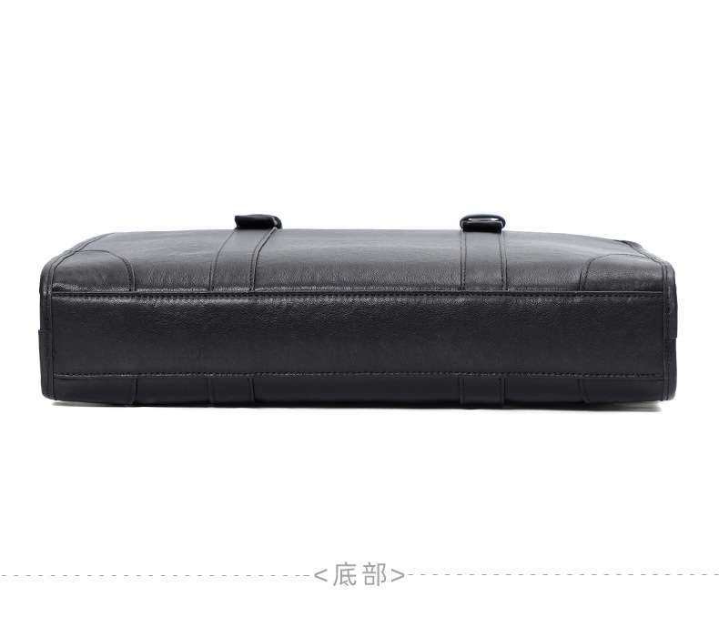 植鞣皮男士手提包 真皮休閒大容量頭層牛皮商務電腦包 會議文件公文包 男款公事包  真皮包包