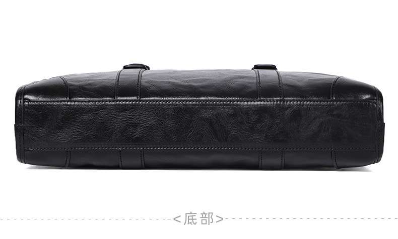 植鞣皮手抓紋公事包 頭層牛皮手提包 真皮大容量商務電腦包文件公文包 男款斜背包  真皮包包