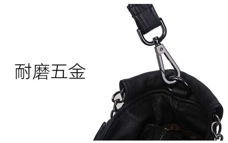 女士鏈條包 真皮包包 新款手提包 頭層牛皮斜背包 百搭簡約手提手袋側背包女包 真皮包包