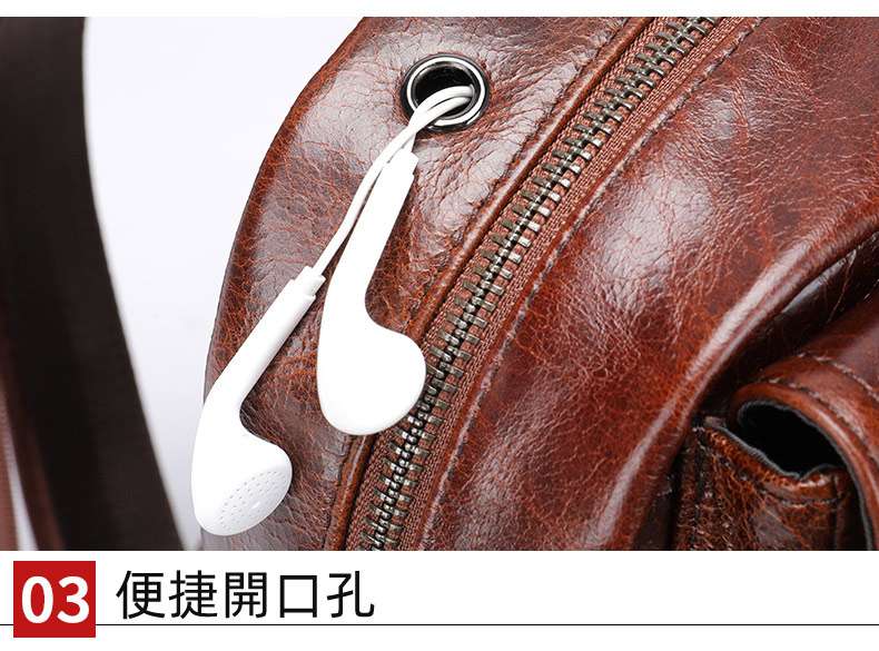 一包兩用 多功能後背包 真皮斜挎包 休閒雙肩包 學生書包 復古時尚油蠟皮胸包大容量背包男女 真皮包包