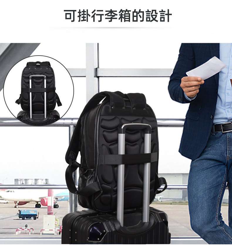 多功能戶外後背包旅行包 頭層牛皮大容量雙肩背包 真皮學生背包 可掛行李箱雙肩包17吋電腦包 真皮包包