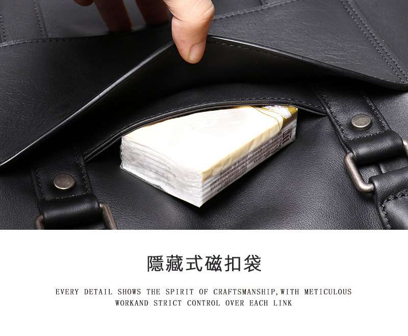 男士真皮手提包 頭層牛皮公事包 真皮單肩斜挎包商務公文包 15.6寸電腦包斜背包筆電包 真皮包包