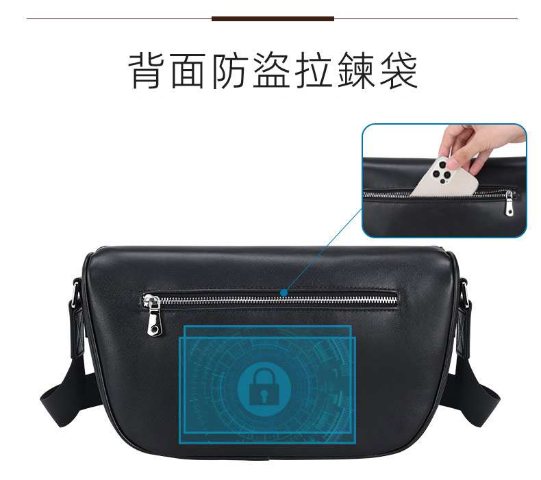 新款真皮斜挎包 通勤納帕牛皮7.9寸iPad包包 單肩包男女通用中性百搭斜背包  真皮包包