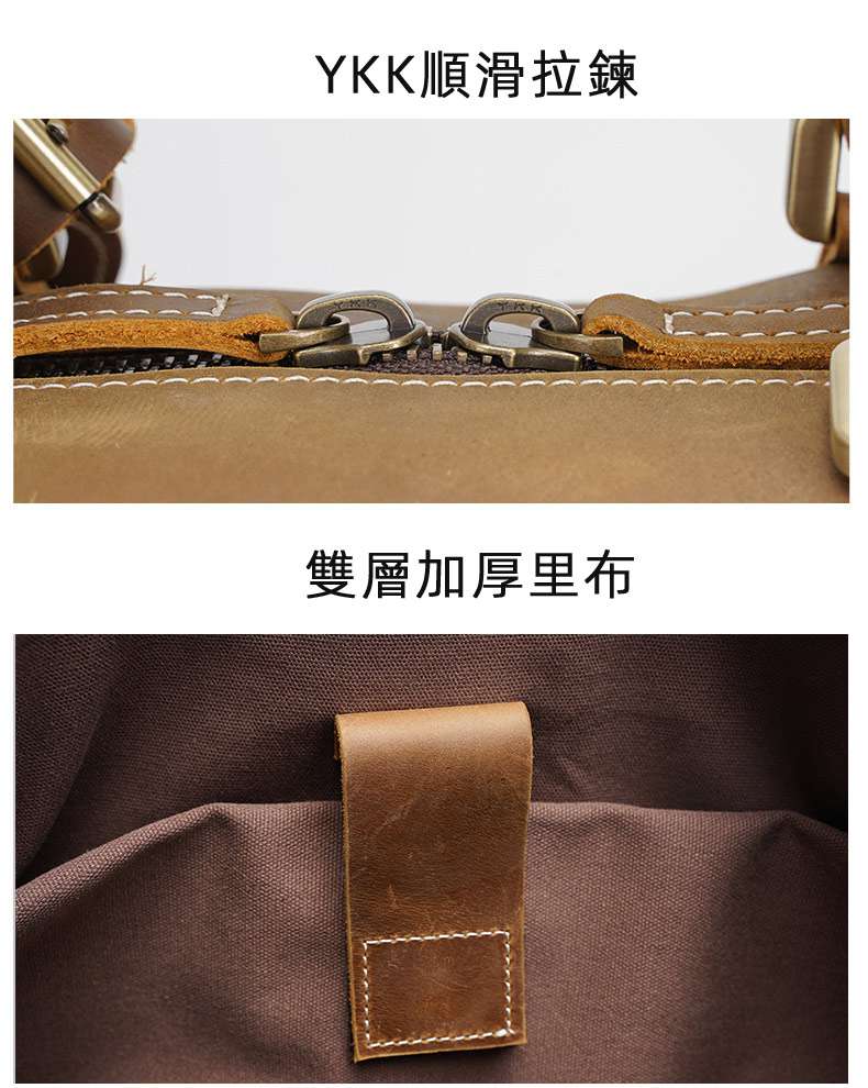 復古瘋馬皮大容量行李包 頭層牛皮行李箱 真皮旅行袋 手提斜挎旅行包行李手袋 真皮包包