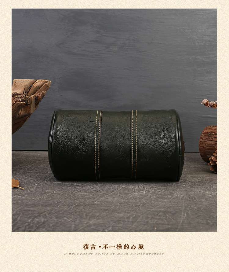 復古圓筒女包 真皮大容量枕頭包包 女生單肩斜挎包 高級感斜背包 簡約百搭包包圓筒包 真皮包包