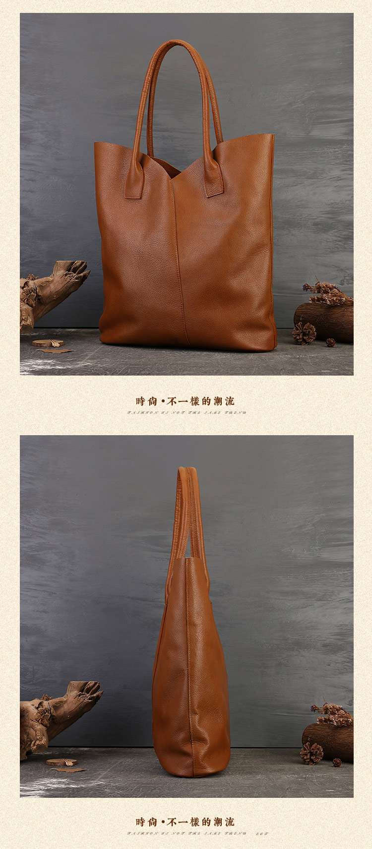 新款托特包 通勤百搭大容量真皮女包 純色大軟包包 軟皮女士手提包 時尚單肩包側背包 真皮包包