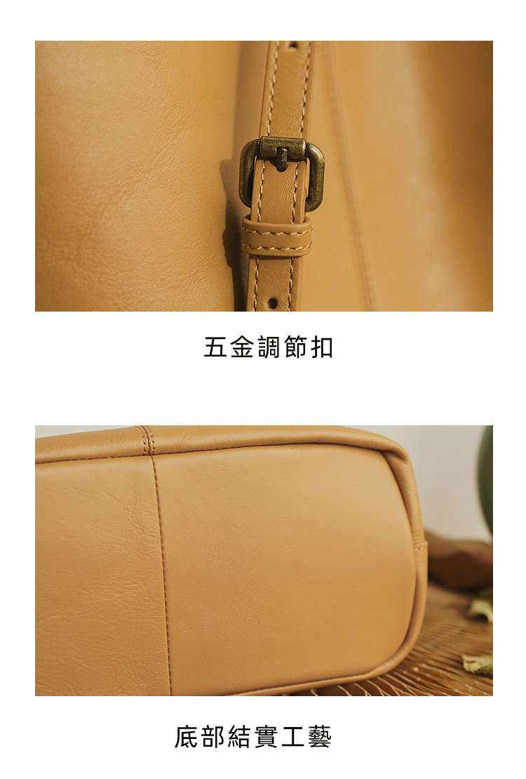 女式手提包 高級感小眾設計托特包 真皮購物手袋 大容量時尚簡約包包 手提袋女包 真皮包包