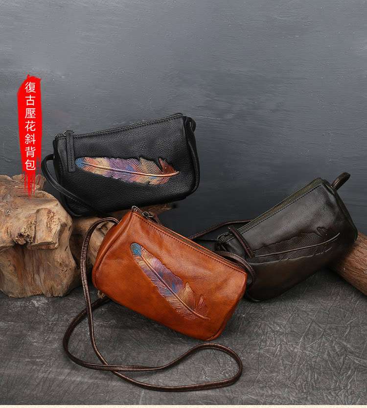 復古小方包 女士單肩包 真皮新款斜背包 頭層牛皮斜挎包女包 真皮包包肩背包 真皮包包