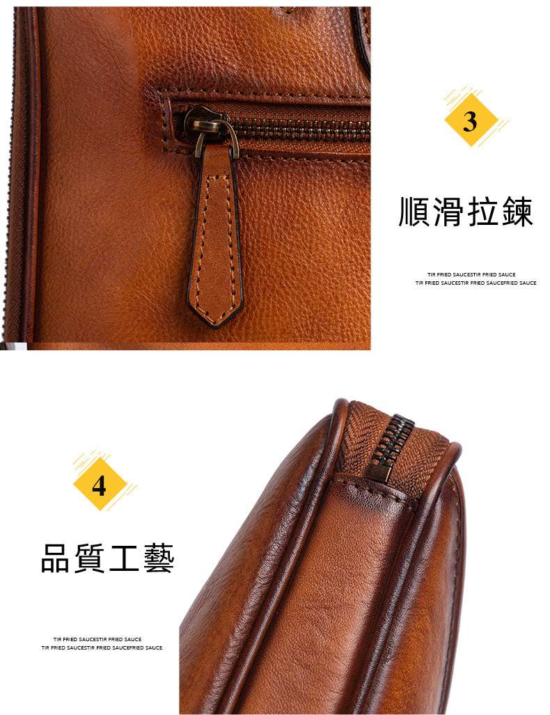 復古擦色樹膏皮手提包 頭層牛皮斜挎包 真皮休閒包 手工公事包植鞣皮斜背包 男士肩背包郵差包公文包 真皮包包