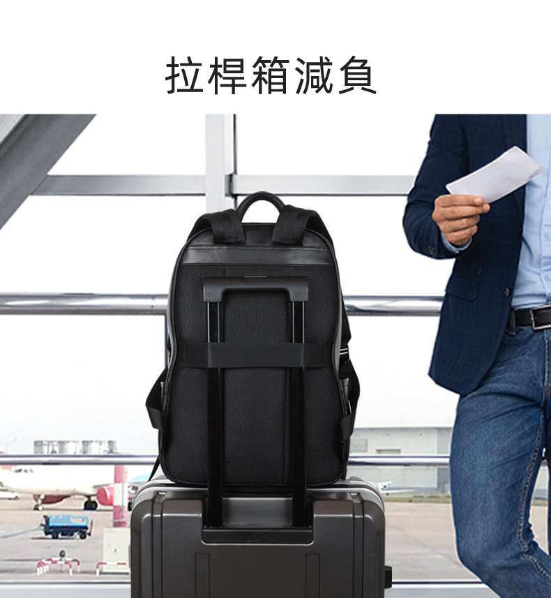 真皮商務通勤編織後背包 頭層牛皮14吋電腦背包 男士雙肩包新款旅行背包編織包 真皮包包