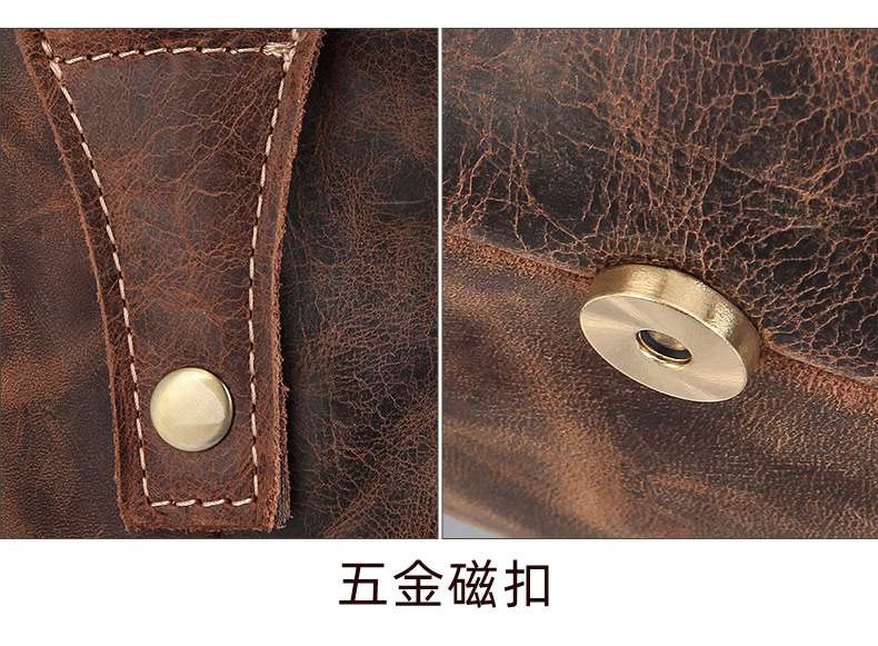 新款頭層油蠟皮後背包 歐美復古旅行包 光皮雙肩背包筆電包男包 戶外旅行15.6吋電腦背包 真皮包包