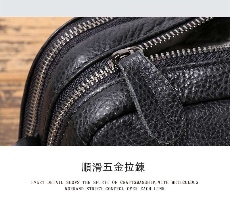 新款頭層牛皮斜背包 男士真皮單肩包 時尚百搭斜挎包 大容量iPad包包側背包 真皮包包