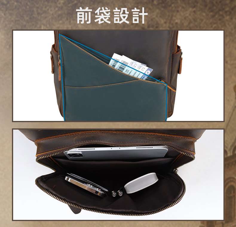 新款瘋馬皮大容量後背包 真皮雙肩包 男復古頭層牛皮電腦背包 戶外休閑旅行包可掛行李箱雙肩背包 真皮包包