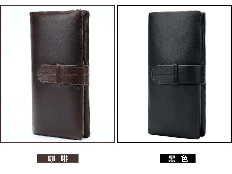 男士真皮錢包 長款商務皮夾 休閑手拿包 頭層牛皮錢夾 rfid卡包多卡位零錢包  真皮包包