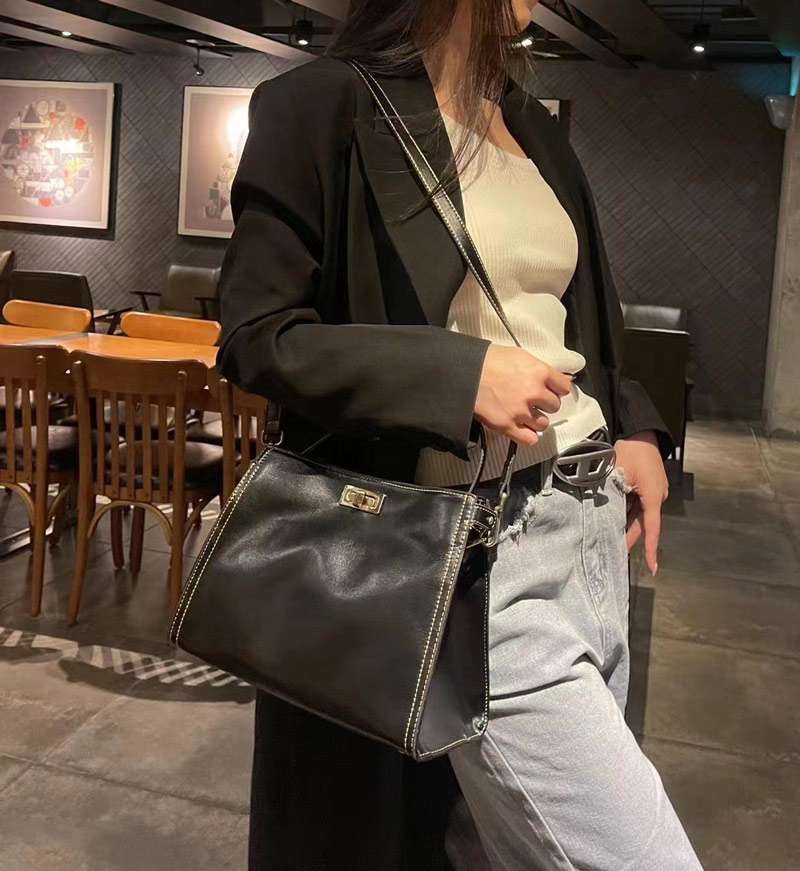 植鞣牛皮手提包 復古女包凱莉包 樹膏皮斜背包 真皮包包 頭層皮側背包單肩背包 真皮包包