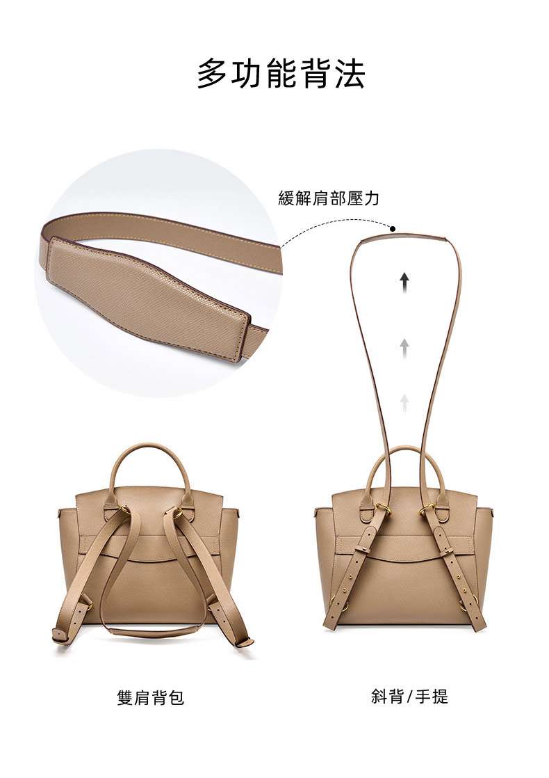 蜜蜂&鑲鉆B格鎖扣設計 真皮海浪包通勤大容量雙肩後背包 手提包歐美電腦女式公文包  真皮包包