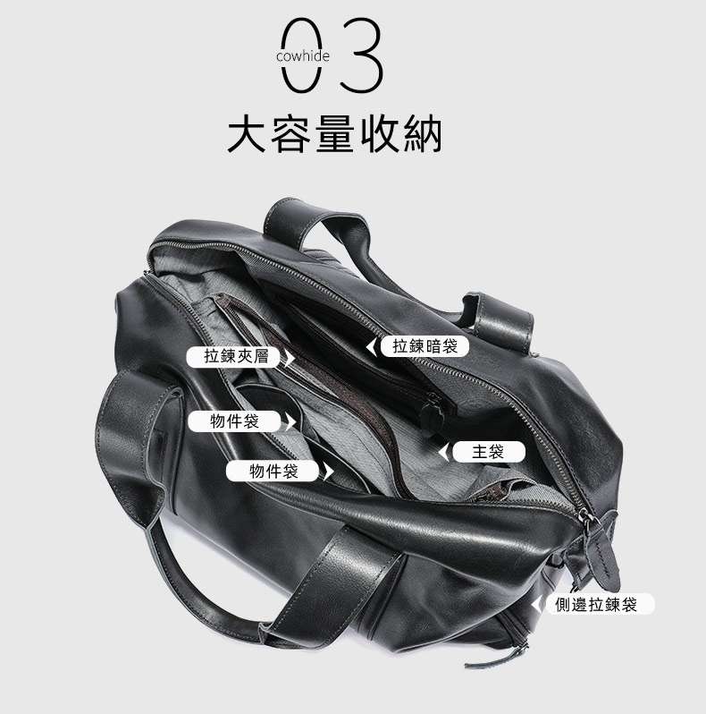 頭層牛皮手提包旅行包 運動健身包訓練包 大容量短途出差行李袋旅行背包斜背包手袋 真皮包包