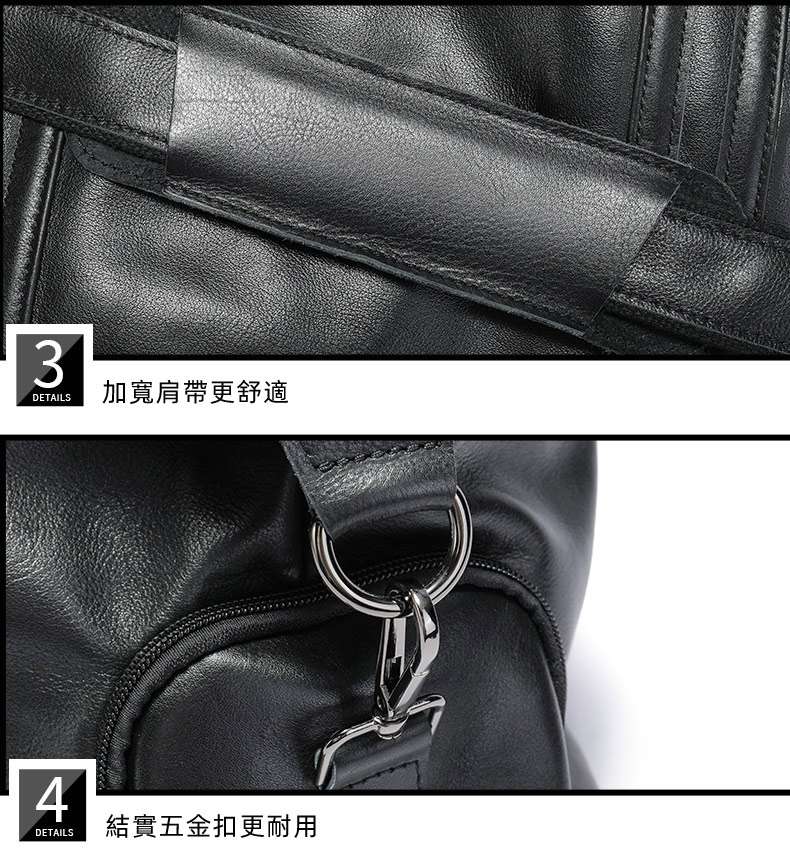 頭層牛皮手提包旅行包 運動健身包訓練包 大容量短途出差行李袋旅行背包斜背包手袋 真皮包包