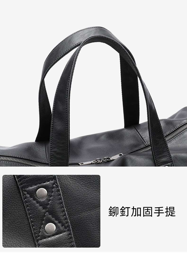 真皮短途旅行包 柔軟頭層牛皮手拎包行李袋 運動休閑健身包旅行包 真皮訓練包 真皮包包