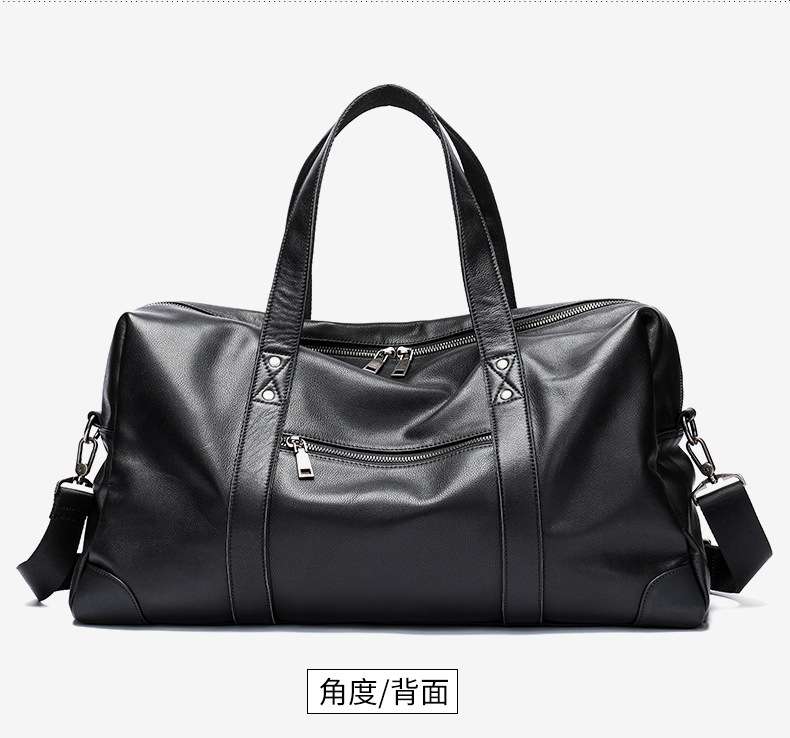 真皮短途旅行包 柔軟頭層牛皮手拎包行李袋 運動休閑健身包旅行包 真皮訓練包 真皮包包
