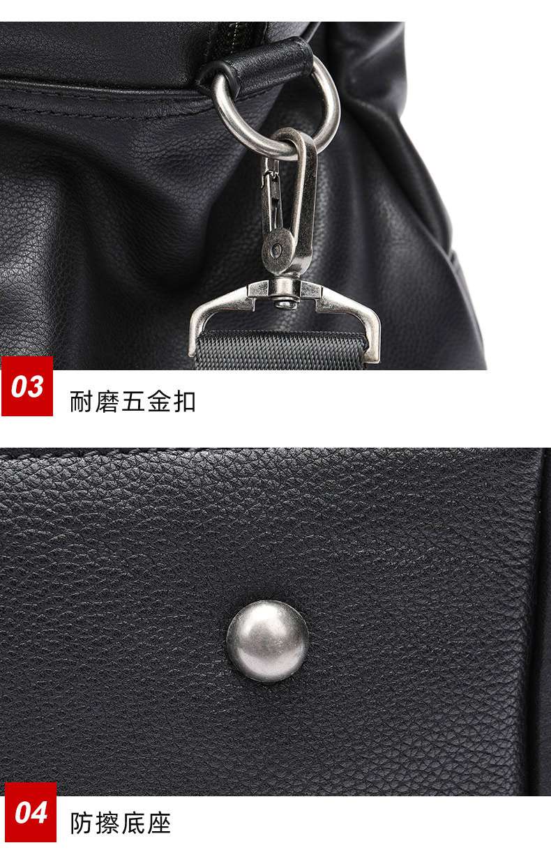 真皮短途旅行包 柔軟頭層牛皮手拎包行李袋 運動休閑健身包旅行包 真皮訓練包 真皮包包