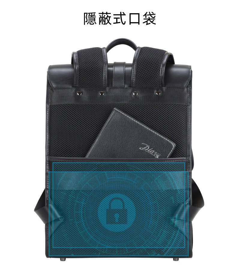 新款男士商務通勤後背包 真皮雙肩背包 輕便頭層牛皮14吋電腦包 納帕皮雙肩包黑色筆電包旅行包 真皮包包