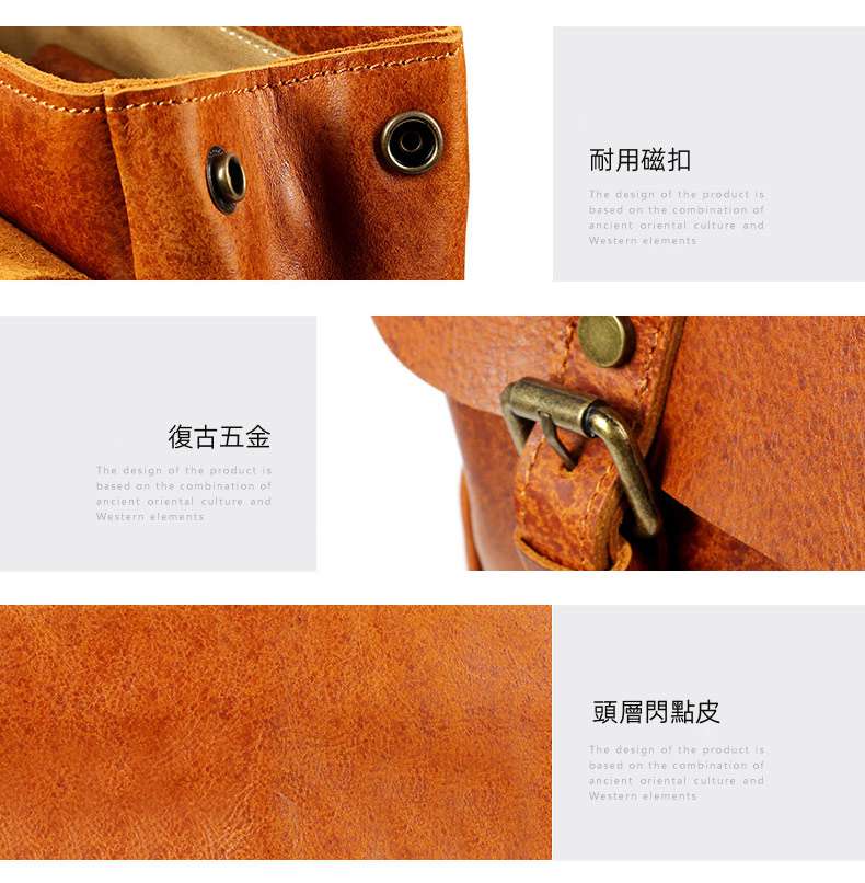 閃點皮雙肩包 復古學院風學生書包後背包 男士雙肩背包 頭層牛皮男士雙肩包真皮男包 真皮包包