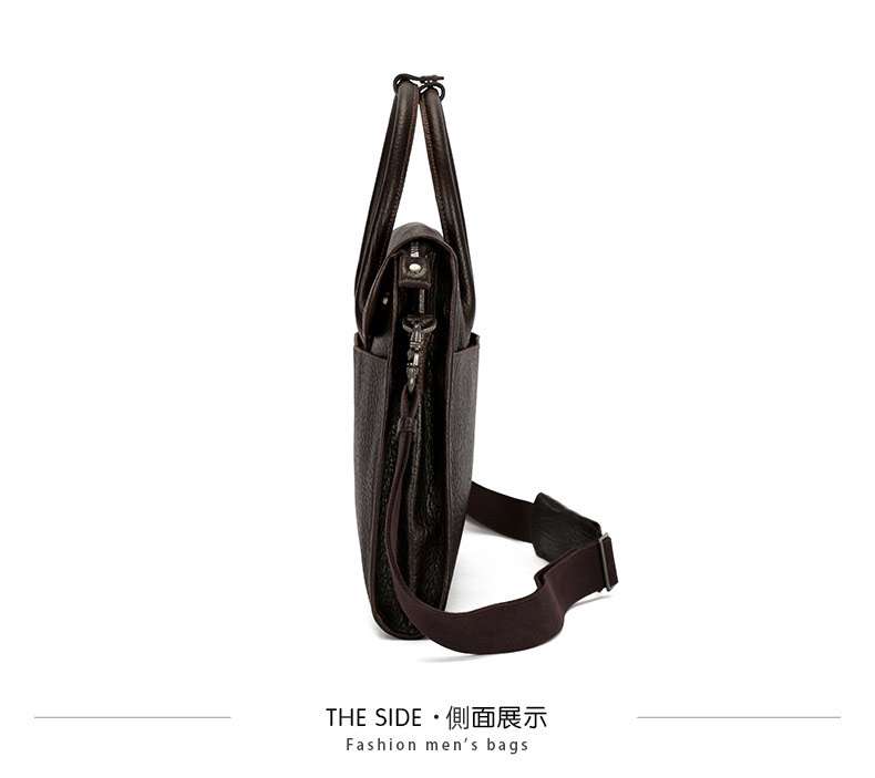 樹皮紋男士手提包 真皮商務公文包 橫款筆電包斜背包 電腦包公事包 頭層牛皮男單肩斜挎包 真皮包包
