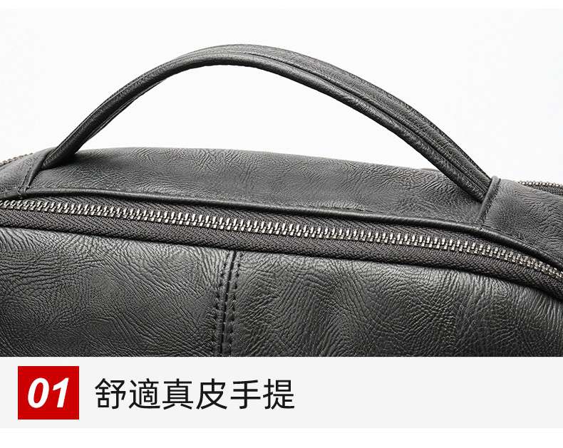 真皮電腦背包 頭層牛皮雙肩包 商務通勤背包 頭層牛皮防水男士後背包 男皮包包   真皮包包