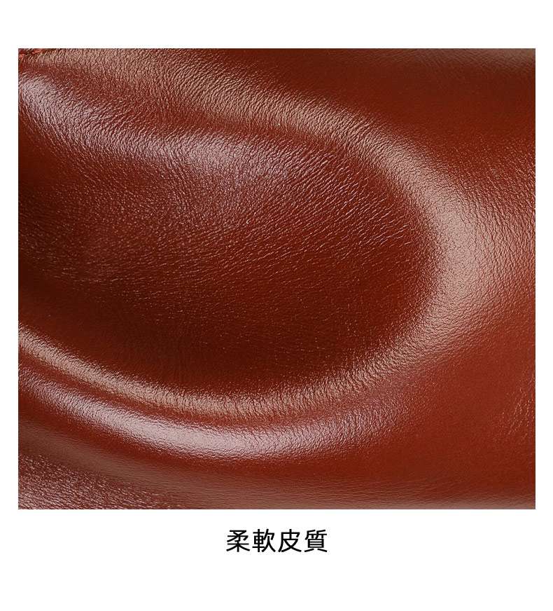 新款真皮質感單肩背包 新款斜挎包圓筒包 真皮腋下包 高級感斜背包女包  真皮包包
