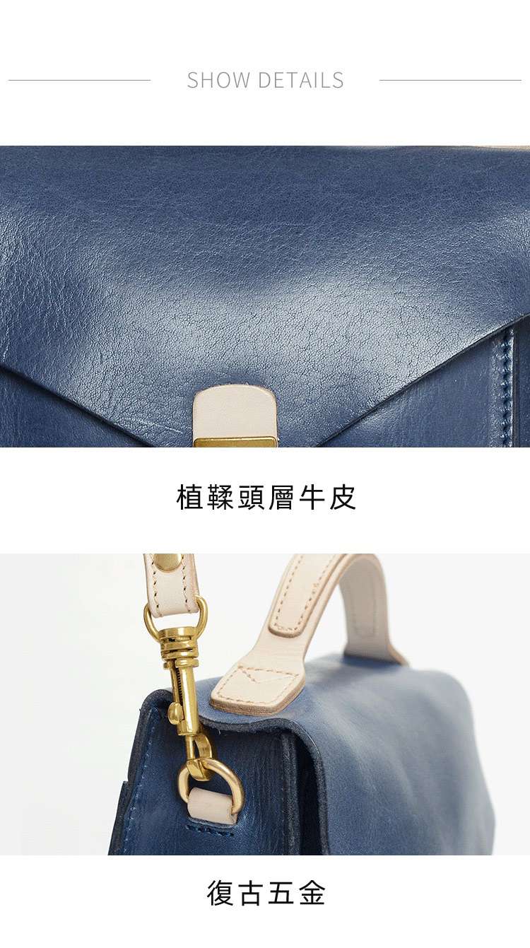 新款復古植鞣皮斜背包 牛皮郵差包 手工女包 學院風真皮斜挎包 百搭ins時尚小方包 真皮包包