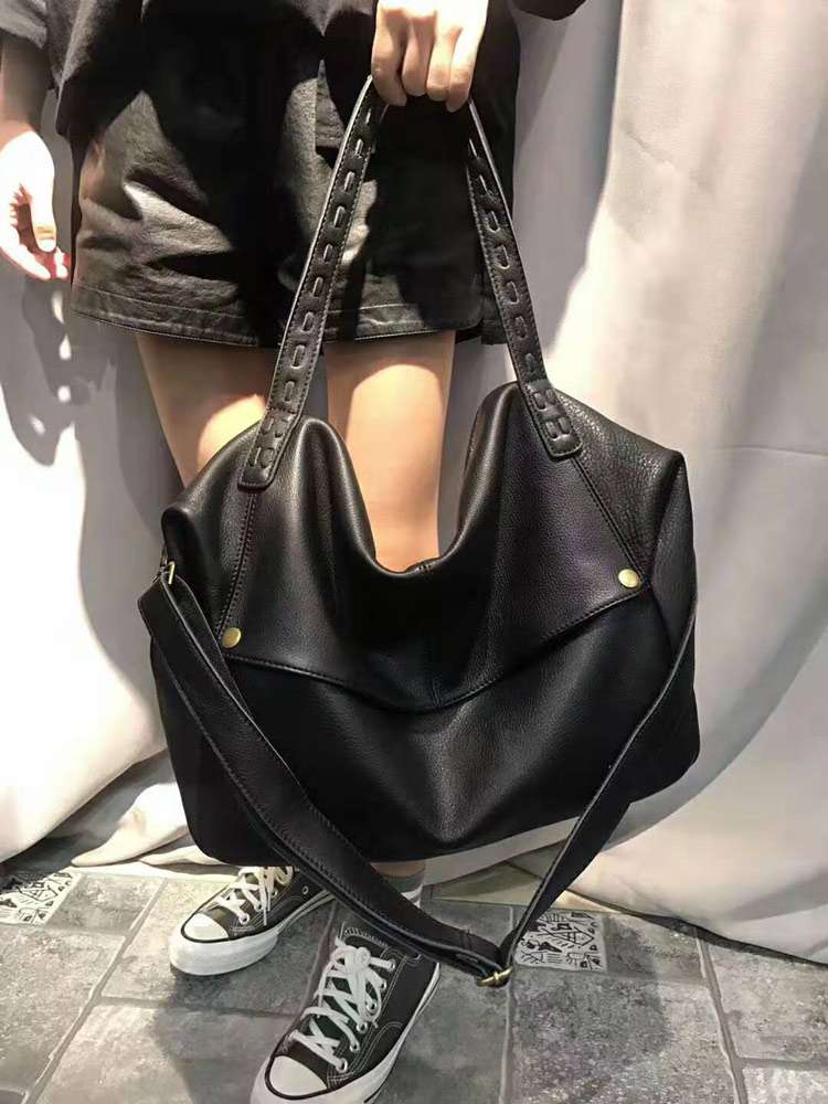 新款頭層牛皮潘多拉魔盒編織大包包 女式單肩背包斜挎包 托特包手袋單肩包 柔軟牛皮手提女包 真皮包包