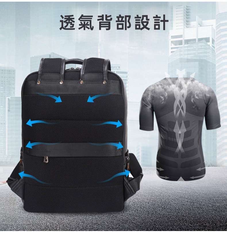 新款商務筆電背包 大容量出差旅行包 通勤15.6吋電腦背包 真皮雙肩背包 男士後背包推薦 真皮包包