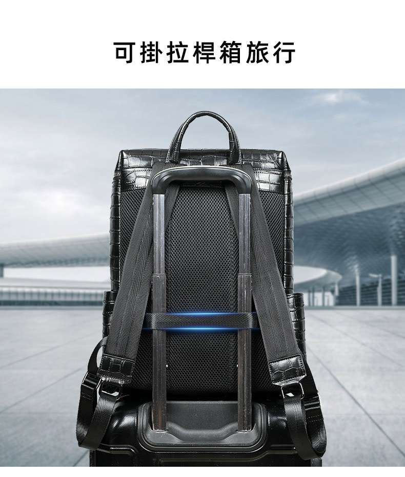 真皮男士雙肩包 商務書包旅行包 高級感頭層牛皮後背包 大容量男式15吋電腦背包 真皮包包