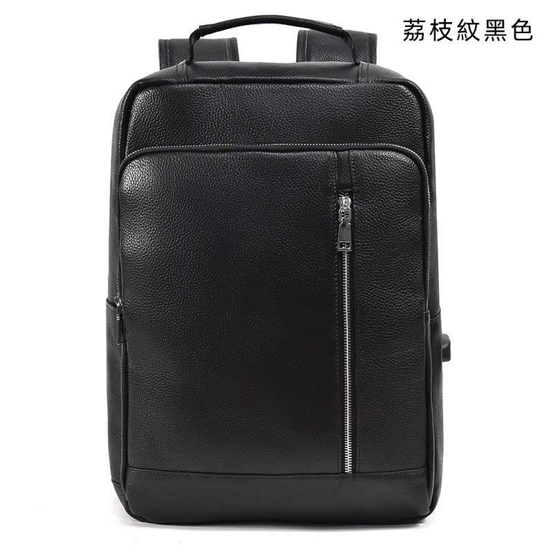 大容量後背包 瘋馬皮16寸真皮雙肩包 復古頭層牛皮書包電腦包 帶USB口旅行包 真皮包包