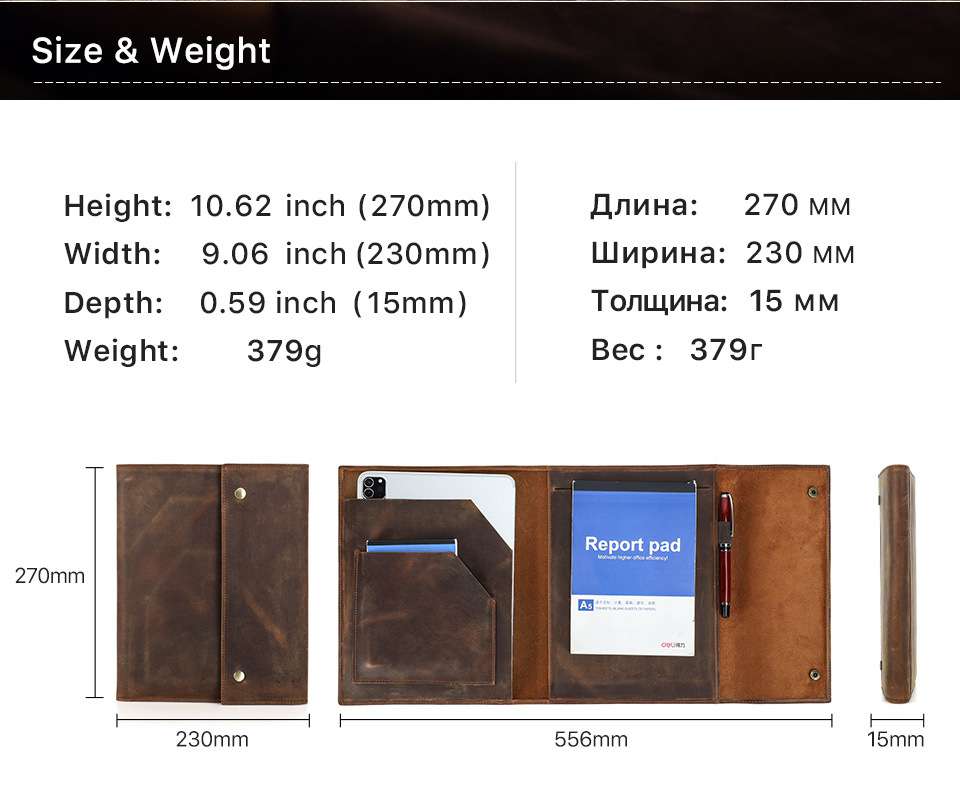 新款瘋馬皮B5筆記本套帶鋼筆位 可放ipadpro10/11寸商務辦公記事本皮套 真皮手拿包皮夾 真皮包包