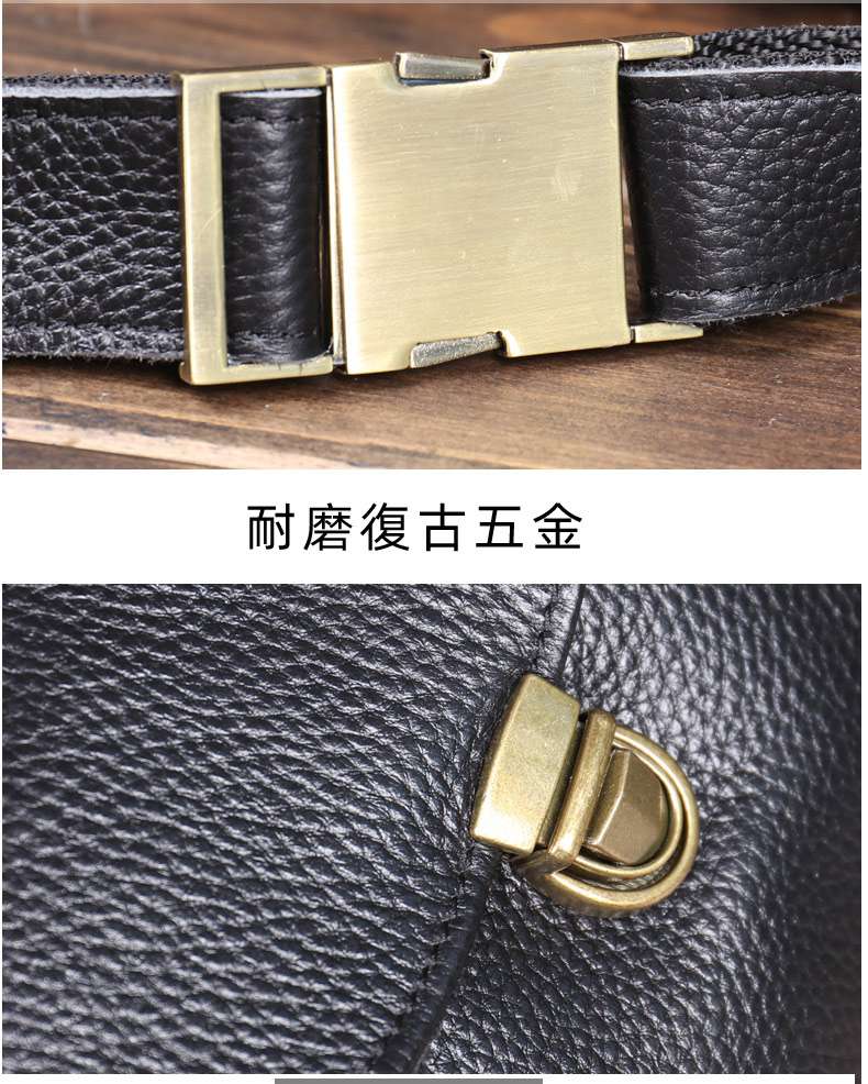 新款男士腰包 多功能斜背包胸包 真皮手機包 潮人生意老闆包 韓版時尚斜跨包斜跨包推薦 真皮包包
