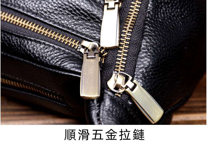 新款男士腰包 多功能斜背包胸包 真皮手機包 潮人生意老闆包 韓版時尚斜跨包斜跨包推薦 真皮包包