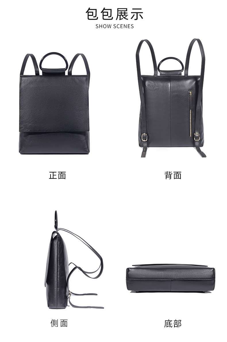 新款真皮後背包 男女包包雙肩包 時尚休閑牛皮女士雙肩背包 學生書包包 真皮包包