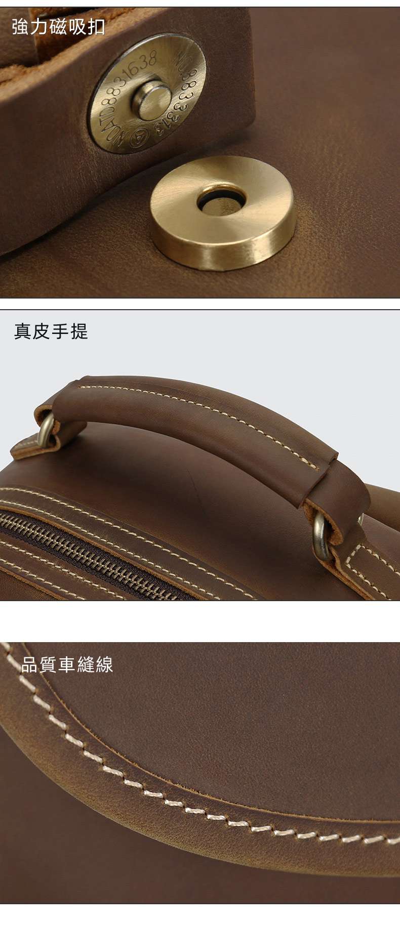 真皮瘋馬皮雙肩包 男復古後背包 商務15.6吋筆電包 休閑大容量電腦包 戶外旅遊包 真皮包包